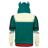 Erwachsene Midoriya Izuku Deku Hoodie Jack mit Kapuze für Alltag
